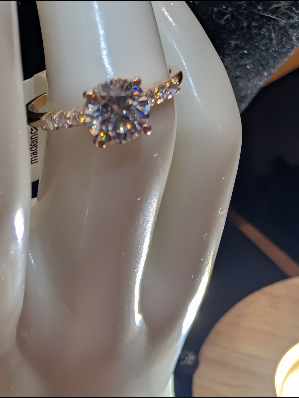 10K Gold Lab Diamond Ring with appraisal paperwork